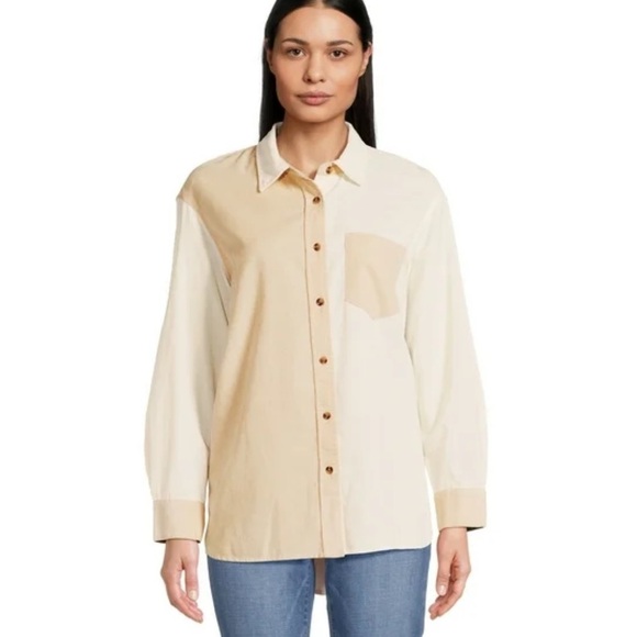 Time and Tru Tops - Time and Tru 2 Tone Corduroy Button Down shirt size XXL